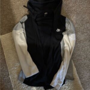 NIKE Hoodie black and grey mens small fair condition